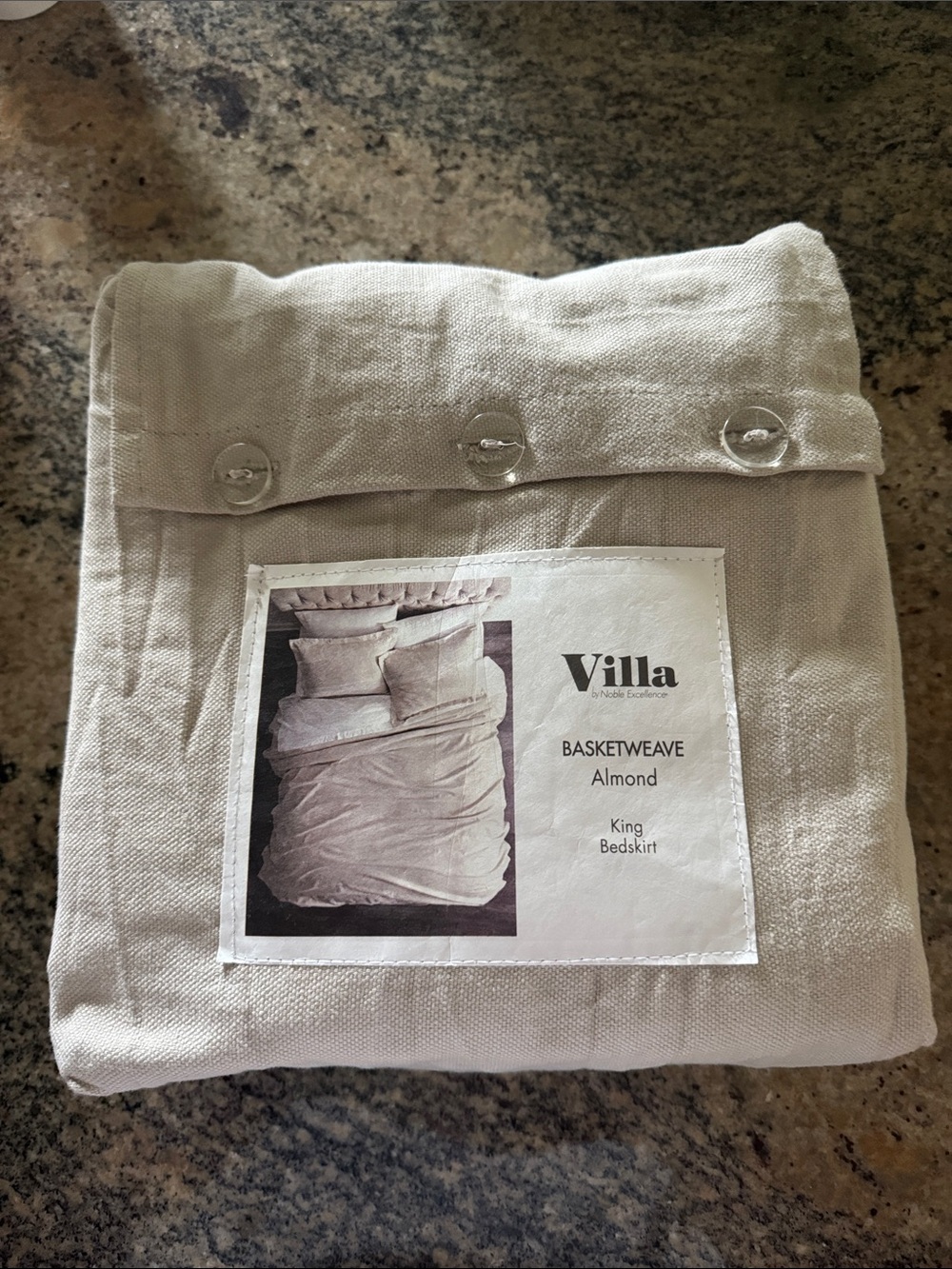 Basketweave Almond Duvet Cover - Almond